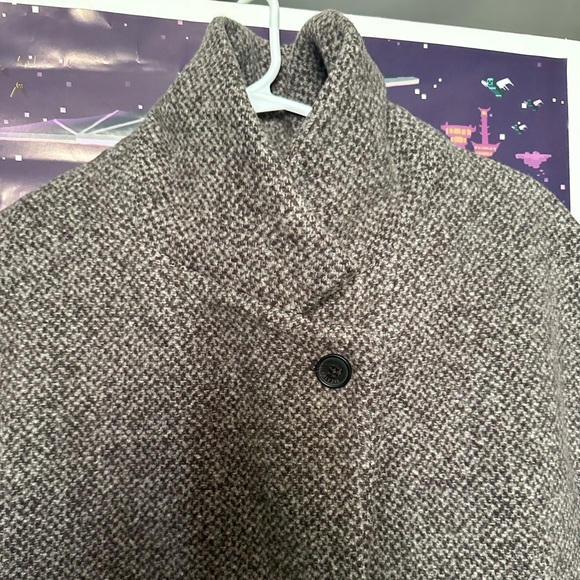 Aritzia the only coat soft wool cashmere snow tweed herringbone - Picture 9 of 10